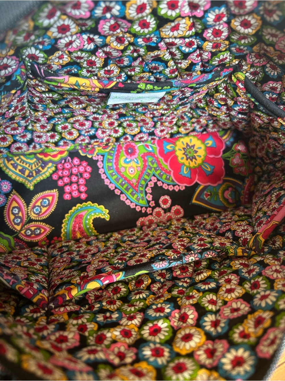 Vera Bradley Retired Made in USA Symphony Quilted Shoulder Bag - Picture 5 of 12